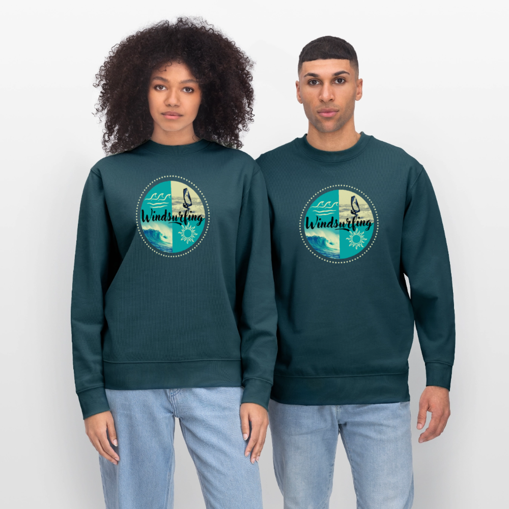 Unisex Bio-Sweatshirt CHANGER -ocean- - Dunkles Petrol