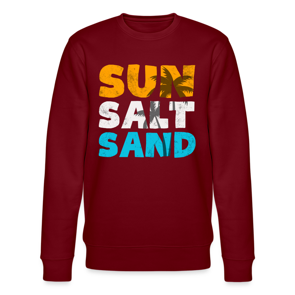 Männer Bio-Sweatshirt -sun salt sand- - Burgunderrot