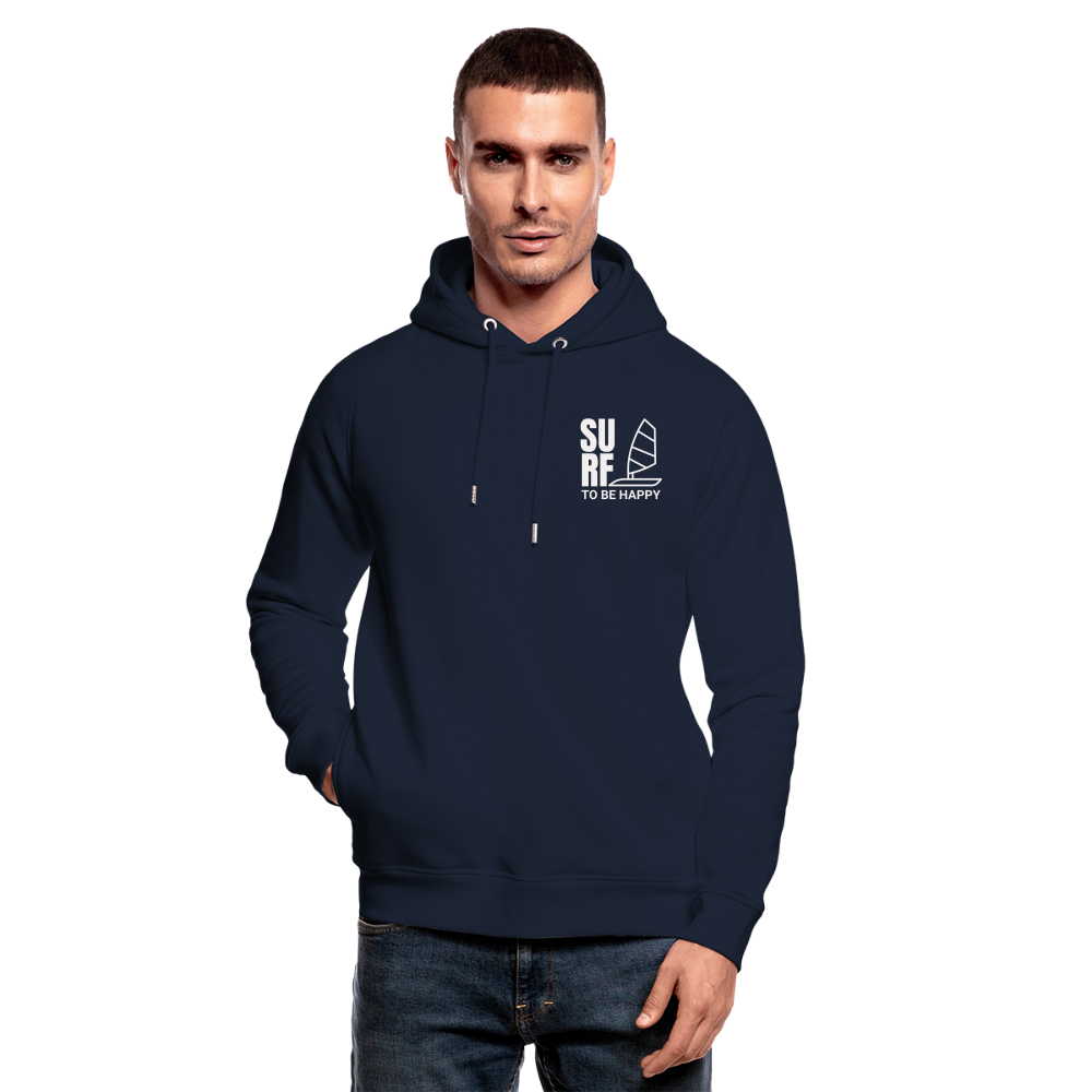 Unisex Bio-Hoodie -surf to be happy- - Navy