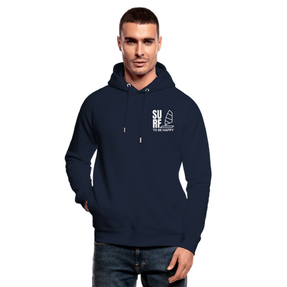 Unisex Bio-Hoodie -surf to be happy- - Navy