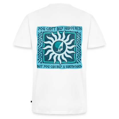 Männer Bio-T-Shirt mit V-Ausschnitt -buy happyness- - Weiß