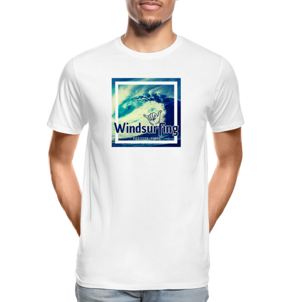 Männer Premium Bio T-Shirt -positive vibes- - Weiß