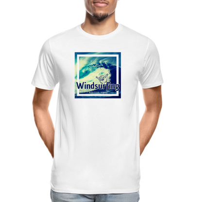 Männer Premium Bio T-Shirt -positive vibes- - Weiß