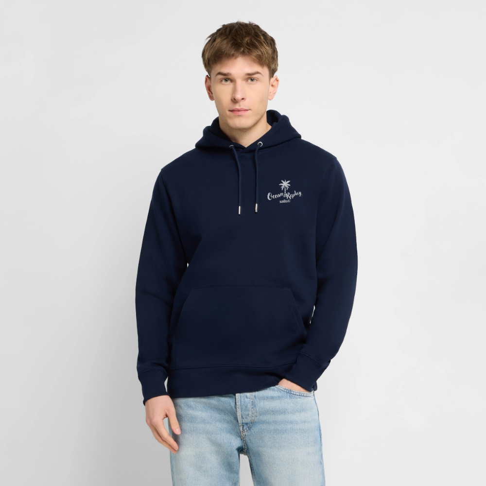 Unisex Bio-Hoodie Cruiser -Ocean Replay- - Navy