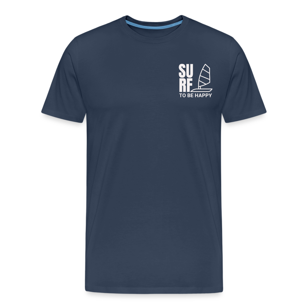 Männer Premium Bio T-Shirt -surf to be happy- - Navy