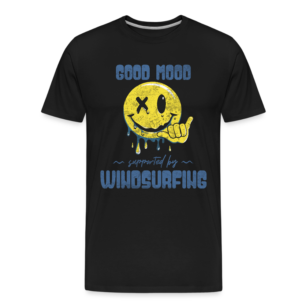 Männer Premium Bio T-Shirt -smiley- - Schwarz