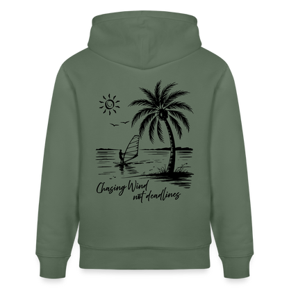 Unisex Bio-Hoodie CRUISER -chasing wind- - Tanngrün