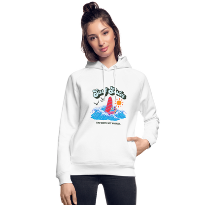 Unisex Bio-Hoodie -surf sister- - Weiß