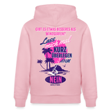 Unisex Bio-Hoodie -kurz überlegt- - Hellrosa