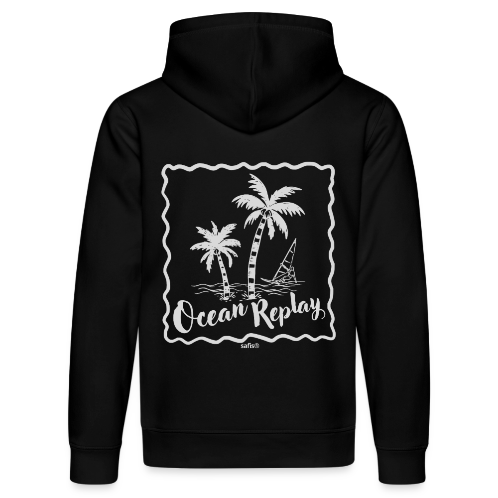 Unisex Bio-Hoodie Drummer -Ocean replay- - Schwarz