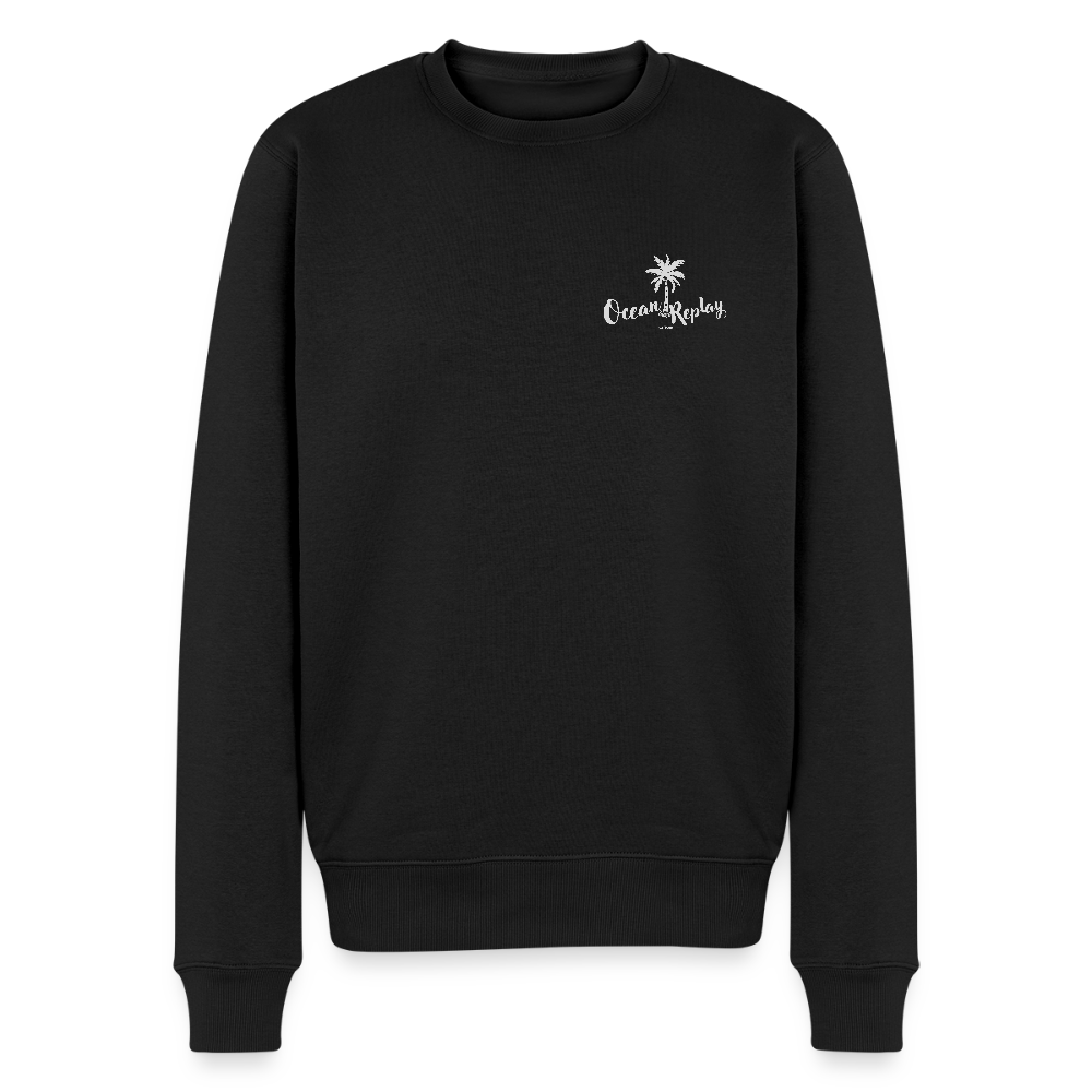 Männer Premium Pullover -ocean replay- - Schwarz