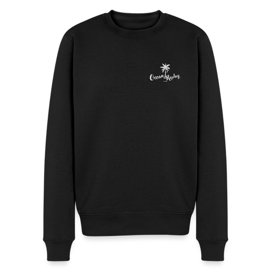 Männer Premium Pullover -ocean replay- - Schwarz