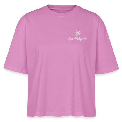 Frauen Boxy Bio-T-Shirt Nova -ocean replay- - Pink