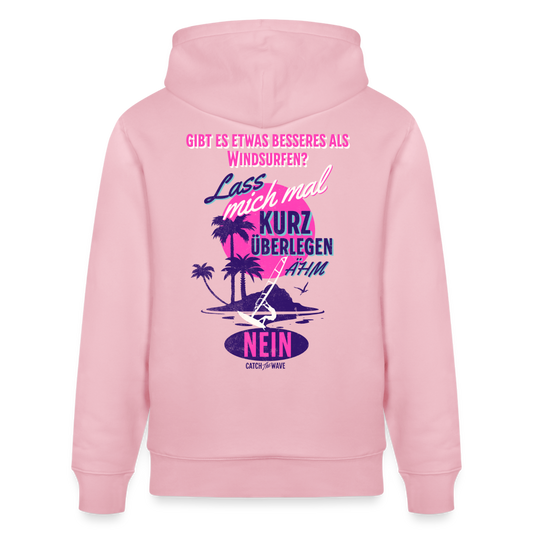 Unisex Bio-Hoodie -kurz überlegt- - Hellrosa