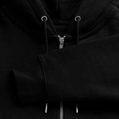 Unisex Bio-Kapuzenjacke CULTIVATOR -buy happiness- - Schwarz