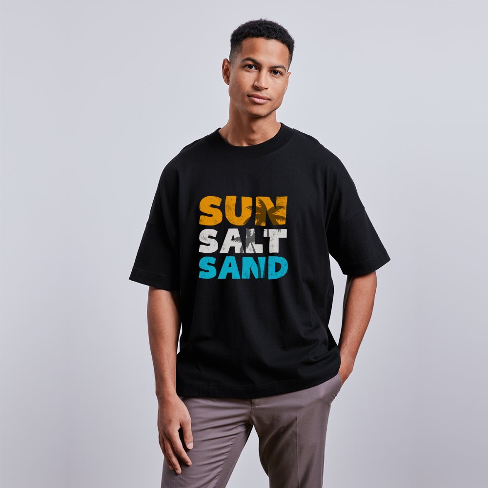 Unisex Oversize Bio-T-Shirt -sun salt sand- - Schwarz