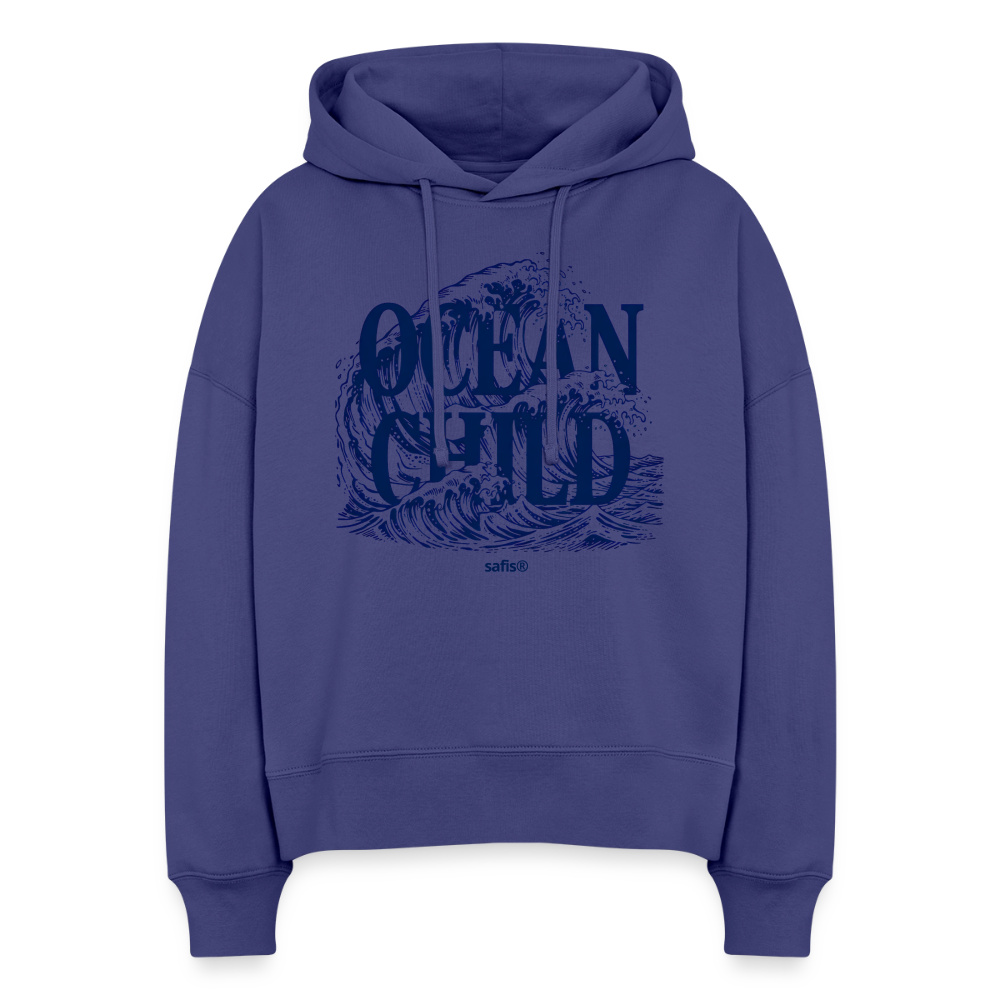 Boxy Frauen Bio Hoodie Nora -ocean child- - Dämmerung