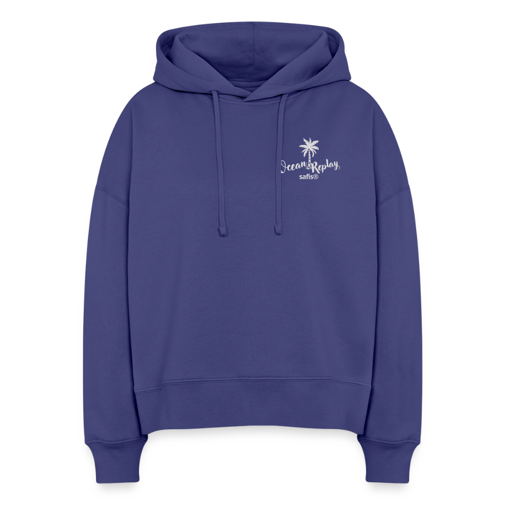safis® Windsurfer  Frauen Bio Hoodie Nora -ocean replay- - Dämmerung