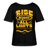 -rise all limits- Relaxed Rundhals Frauen Bio-T-Shirt - Schwarz