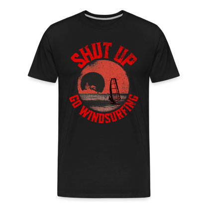 Männer Premium Bio T-Shirt -shut up- - Schwarz