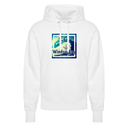 Unisex Relaxed Fit Bio-Hoodie -positive vibes- - Weiß