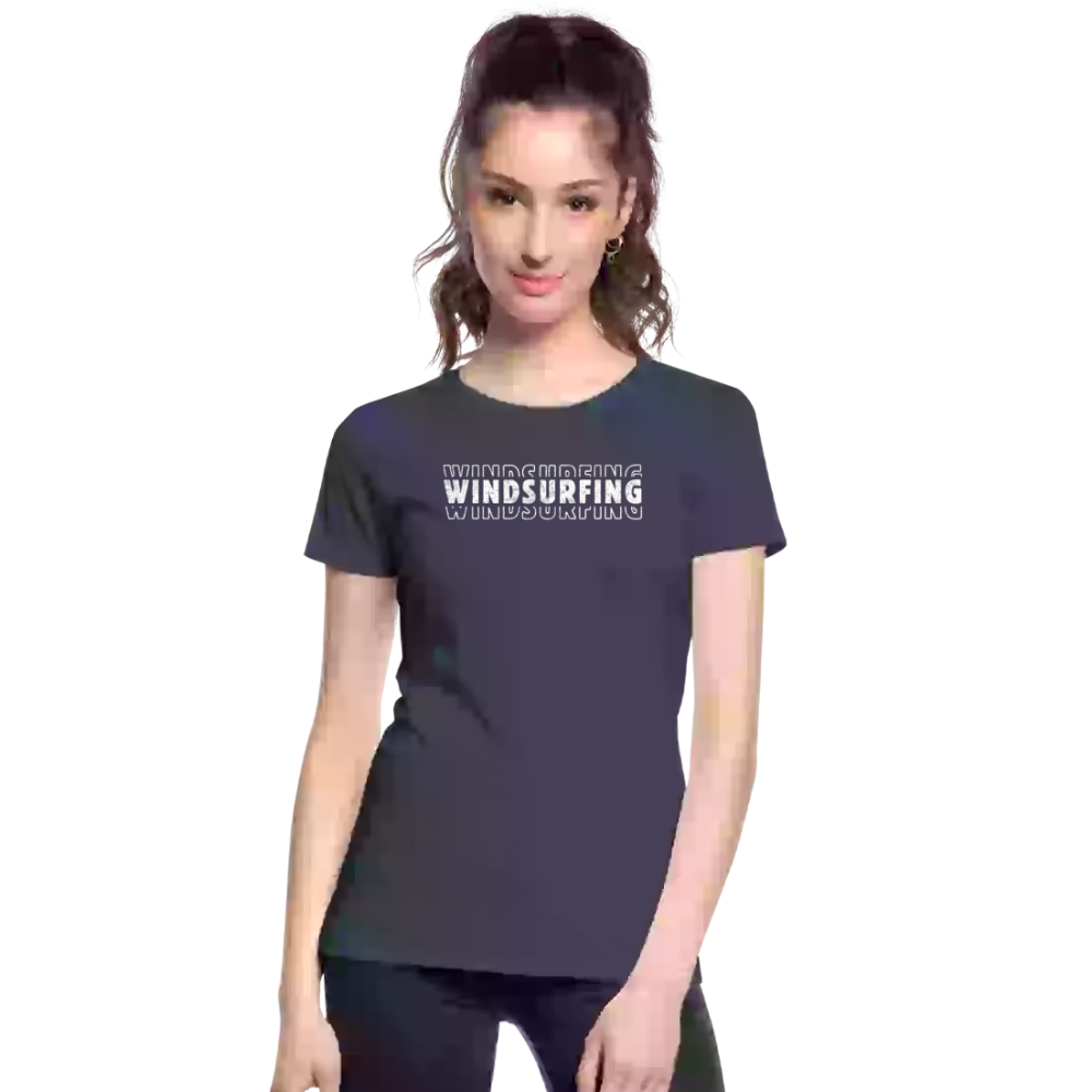 Frauen Premium Bio T-Shirt -windsurfing- - Navy