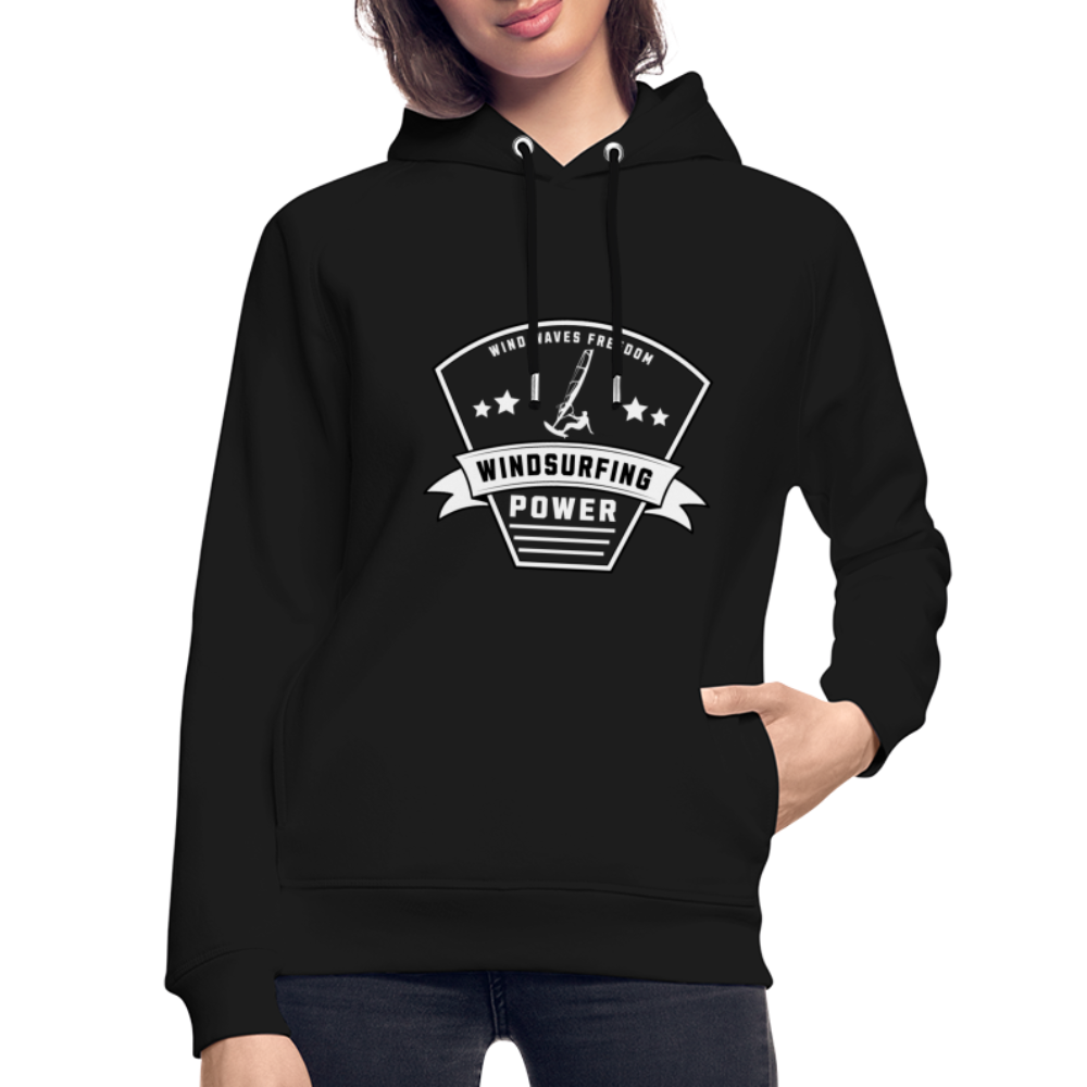 Unisex Bio-Hoodie -power- - Schwarz