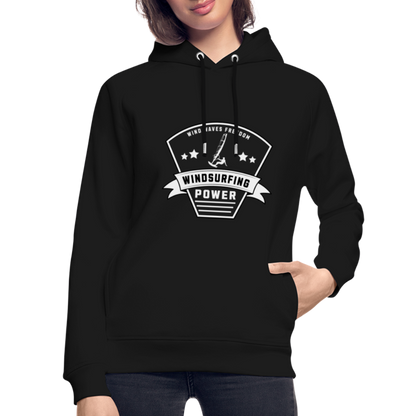 Unisex Bio-Hoodie -power- - Schwarz