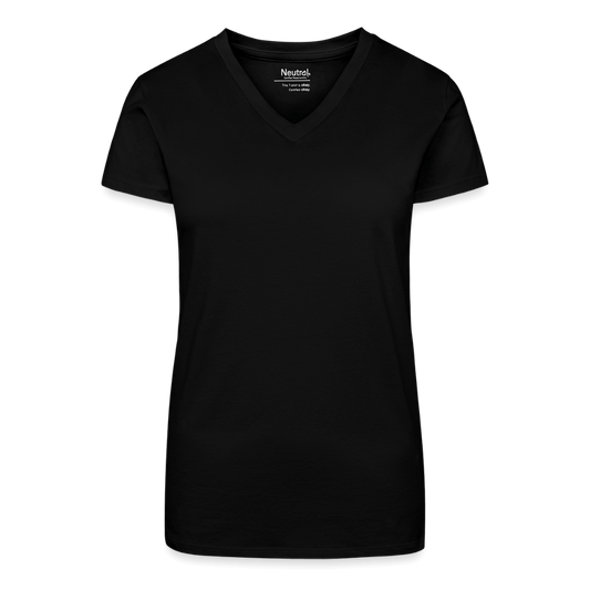Bio Frauen T-Shirt surfe! mit V-Ausschnitt für Windsurferinnen.  