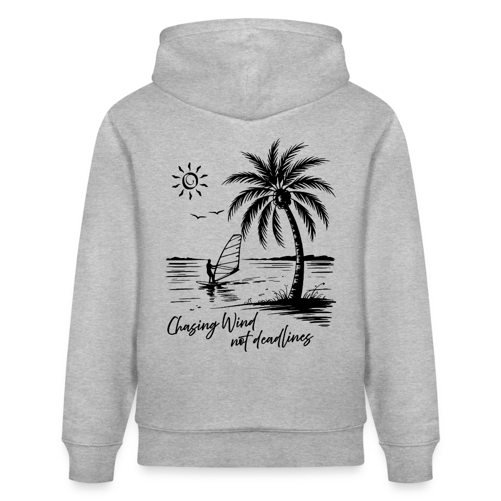Unisex Bio-Hoodie CRUISER -chasing wind- - Grau meliert