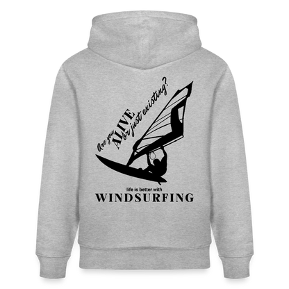 Unisex Bio-Hoodie CRUISER -are you alive- - Grau meliert