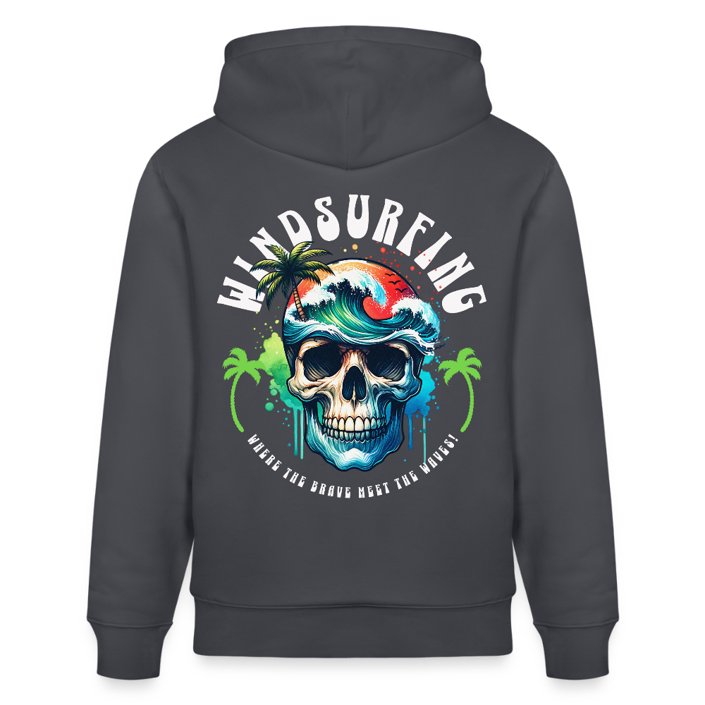 Unisex Bio-Hoodie CRUISER -be brave- - Indigoblau