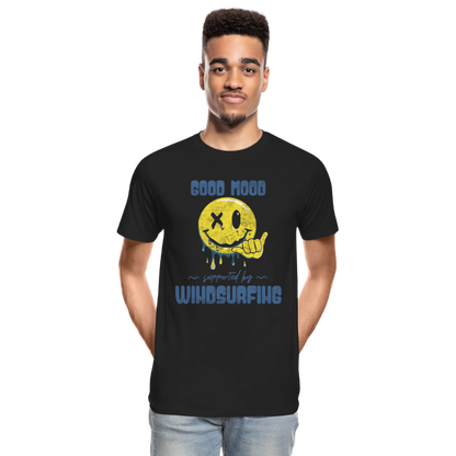 Männer Premium Bio T-Shirt -smiley- - Schwarz