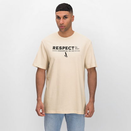 Relaxed Fit Unisex Bio-T-Shirt -respect- - Weißgrau