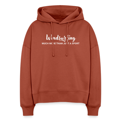 Geschenke Für Windsurfer -  Frauen Bio Hoodie -much more- - Terrakotta