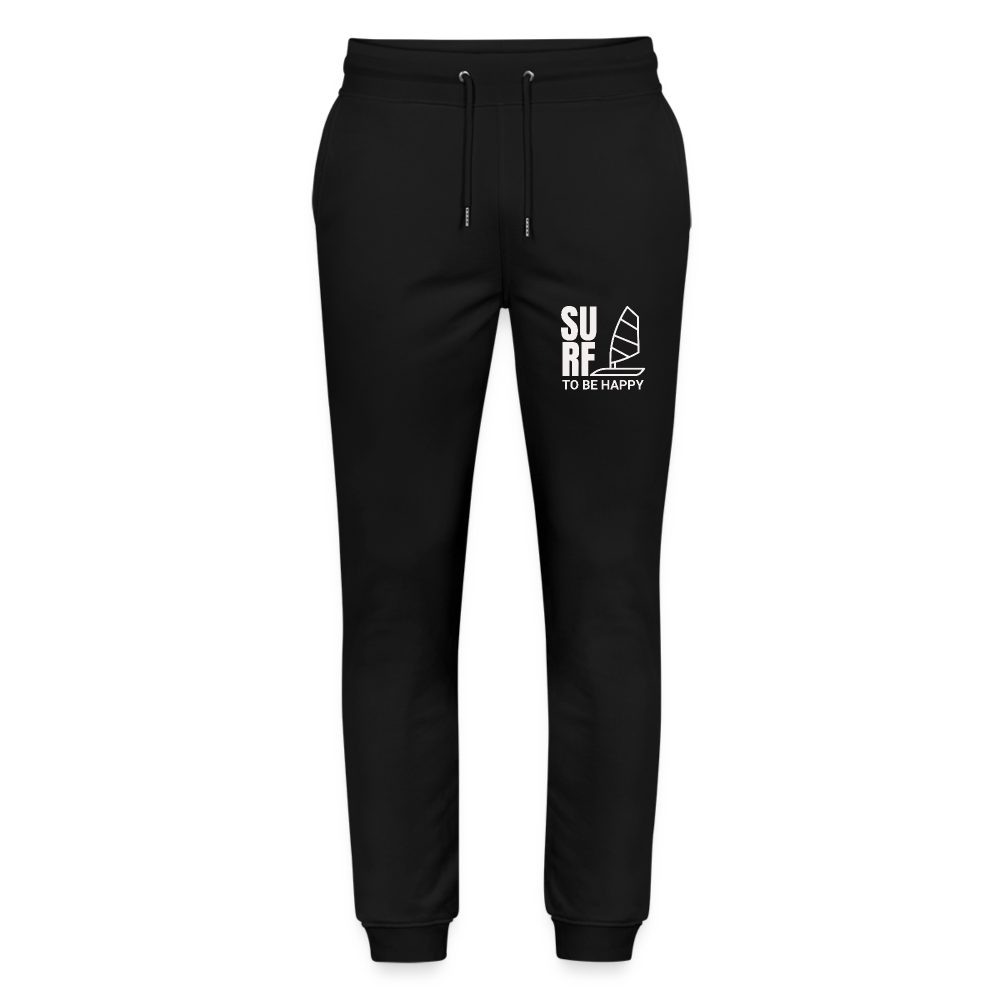 Unisex Bio Jogginghose -surf to be happy- - Schwarz