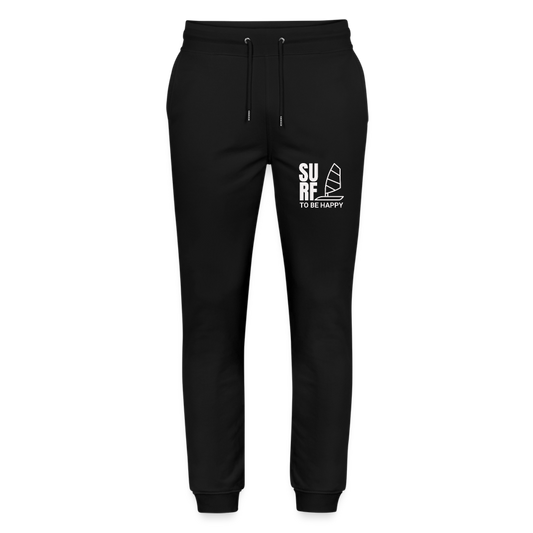 Unisex Bio Jogginghose -surf to be happy- - Schwarz