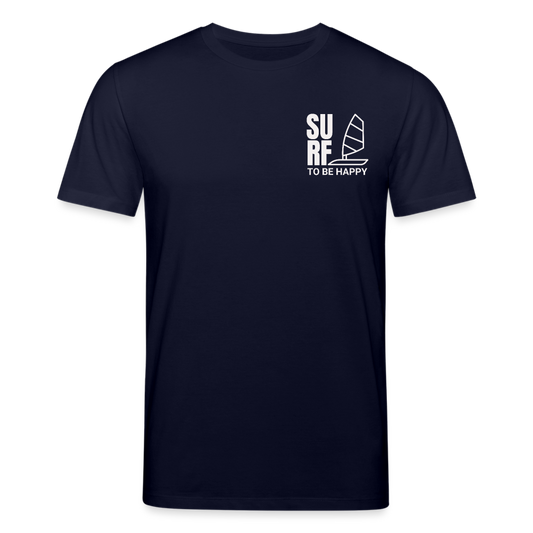 Männer Bio-T-Shirt -surf to be happy- - Navy