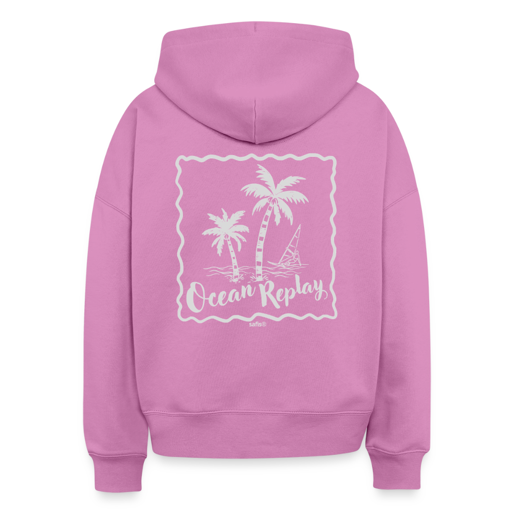 safis® Windsurfer Frauen Bio Hoodie Nora -ocean replay- - Pink