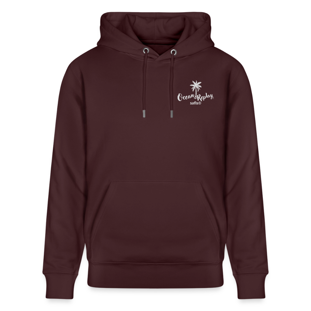 safis® Windsurfer Unisex Bio-Hoodie Cruiser -Ocean Replay- - Maroon