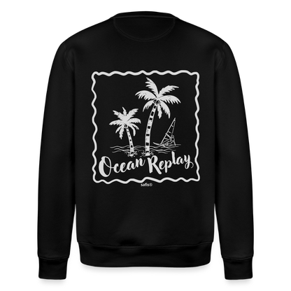 safis® Windsurf Bio-Sweatshirt Roller -Ocean replay- - Schwarz