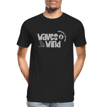 Männer Premium Bio T-Shirt -waves & wind- - Schwarz