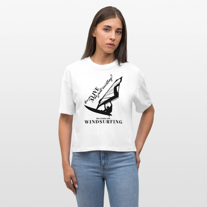 T Shirt Windsurf  -are you alive- - Weiß