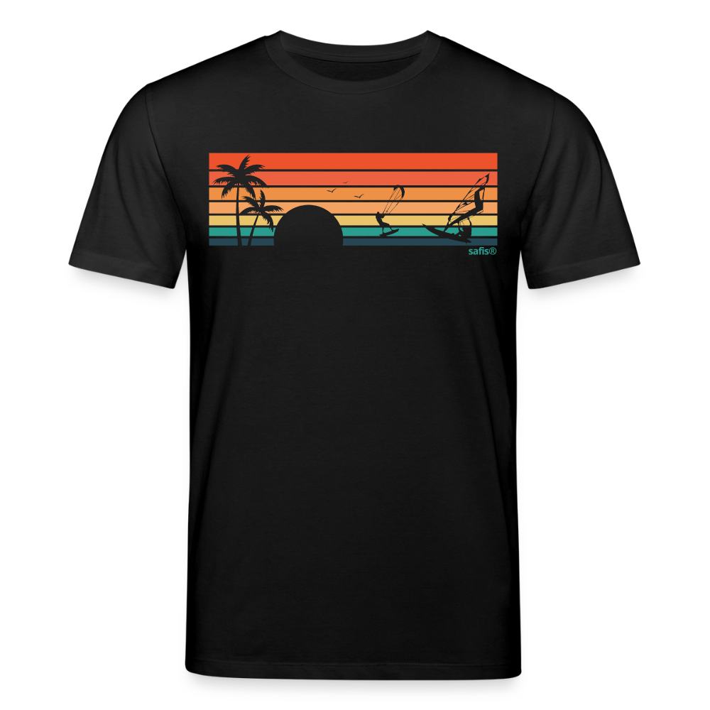 safis® | Nachhaltige Windsurf-Kleidung -sunset- Unisex Bio-T-Shirt CREATOR - Schwarz