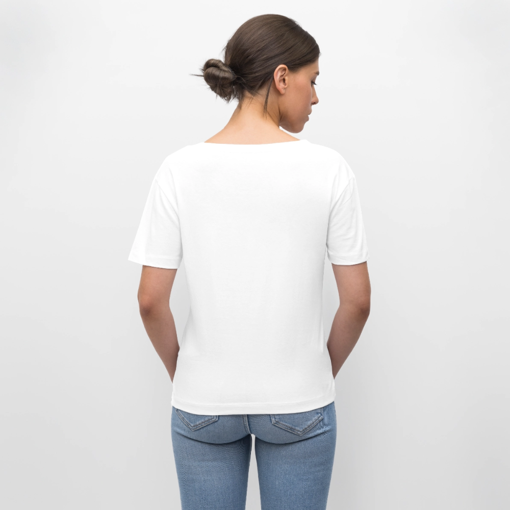 Relaxed Rundhals Frauen Bio-T-Shirt -my passion my life- - Weiß