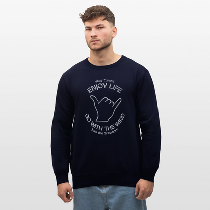 Unisex Bio-Sweatshirt ROLLER -enjoy life- - Navy