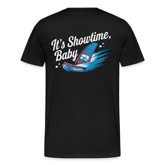 Männer Premium Bio T-Shirt -showtime- - Schwarz