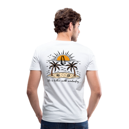 Männer Bio-T-Shirt mit V-Ausschnitt -better life- - Weiß