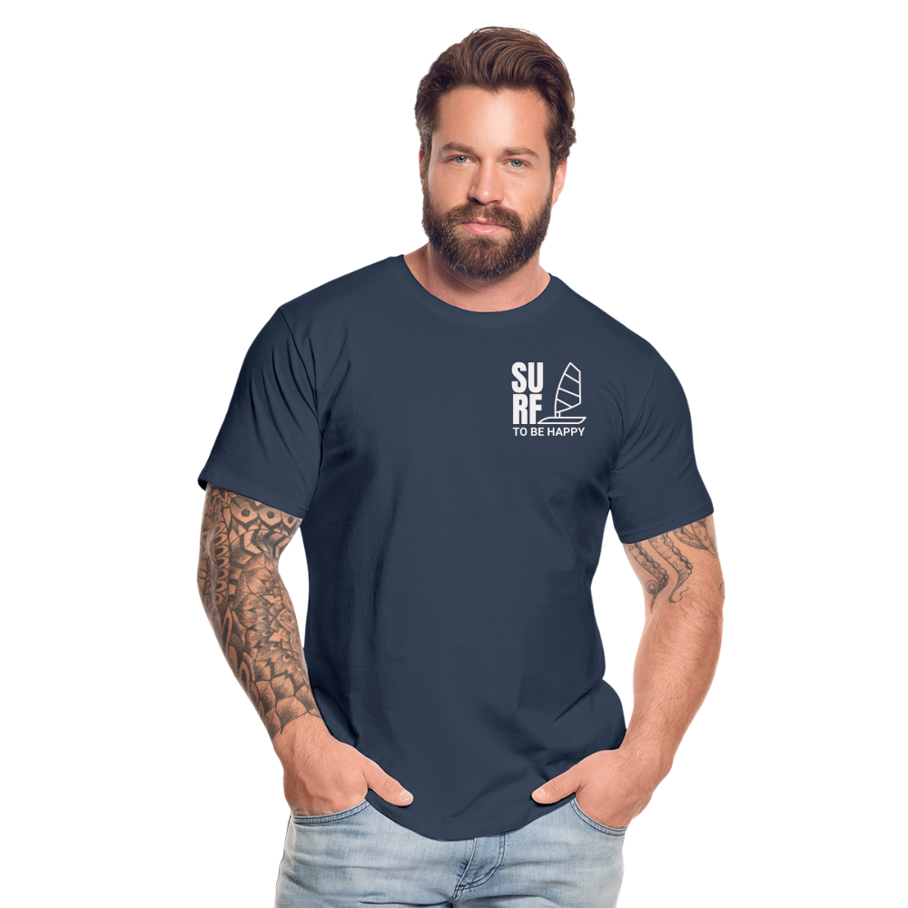 Männer Premium Bio T-Shirt -surf to be happy- - Navy