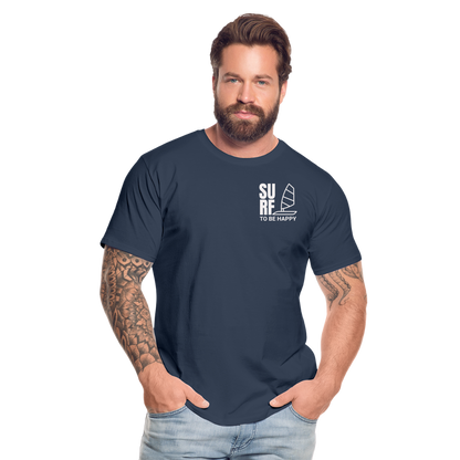 Männer Premium Bio T-Shirt -surf to be happy- - Navy